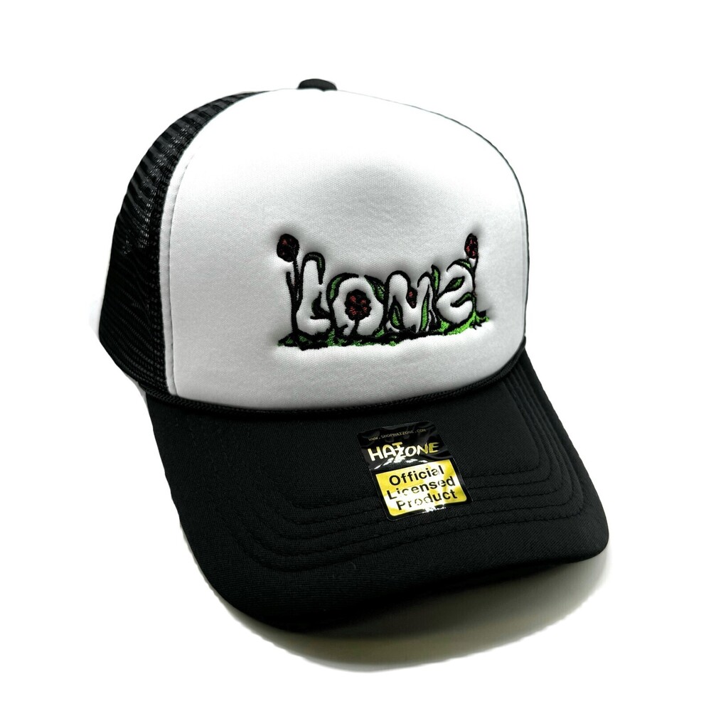 Love Roses Mesh Trucker Snapback (White/Black)